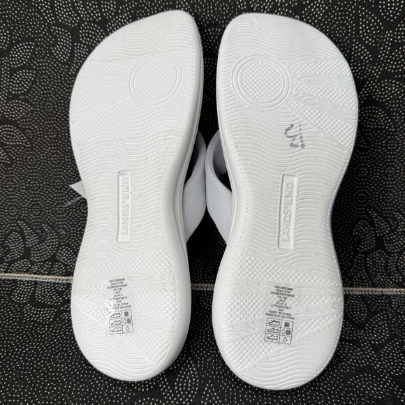 Lands End Womens Size 10 Gray Flip Flop Sandals Comfortable Cushioned Sole - Picture 6 of 7